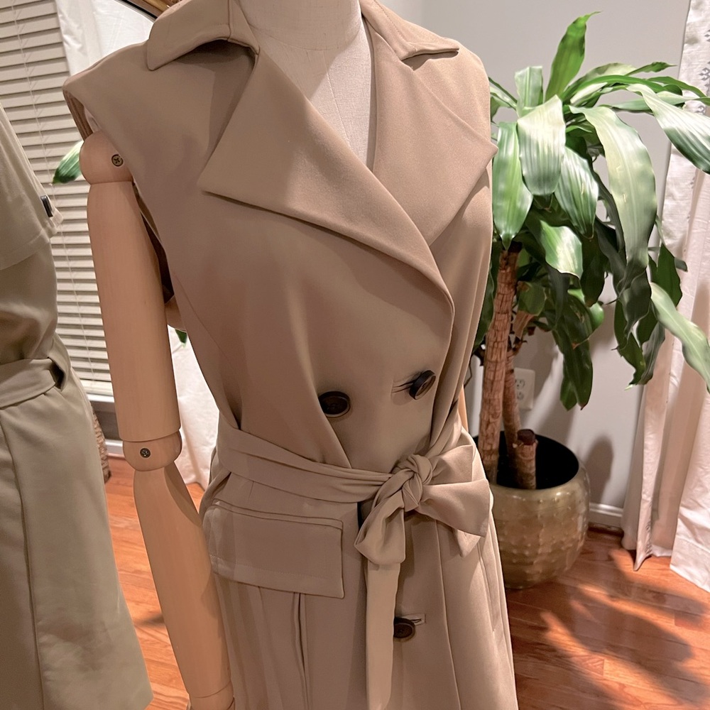 Zara Khaki Belted Trench Coat